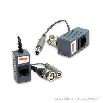 1CH passive video balun, UTP video transmission, with Cat5 cable